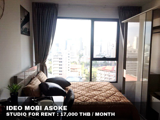 (เช่า) FOR RENT IDEO MOBI ASOKE / Studio / 25 Sqm.**17,000** CLOSE MRT PETCHABURI