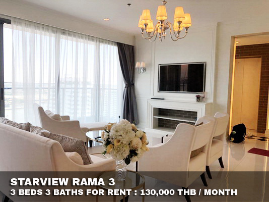 (เช่า) FOR RENT STARVIEW RAMA 3 / 3 beds 3 baths / 160 Sqm.**130,000** Special Unit