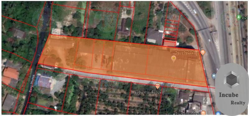P56LA2001048 ขายที่ดิน  เสาธงหิน นนทบุรี 4-3-52.0 ไร่ 214.72 ล้านบาท 