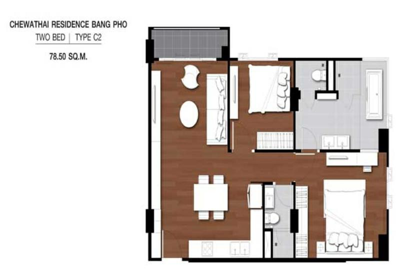 P09CF1810027 Chewathai Residence Bang Pho 2 bed 2 bath78 sqm. 10.9 MB