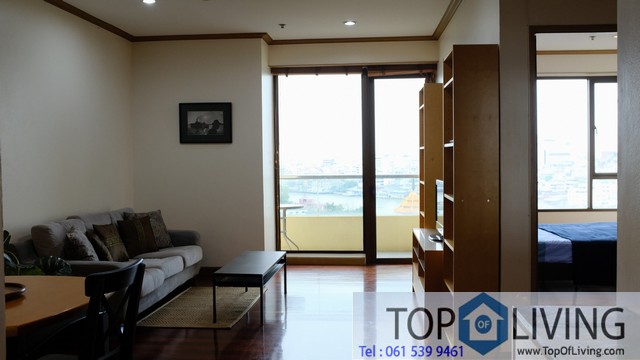 1 BR for rent 65 sqm at Baan Chaopraya the temple side on 12 floor 