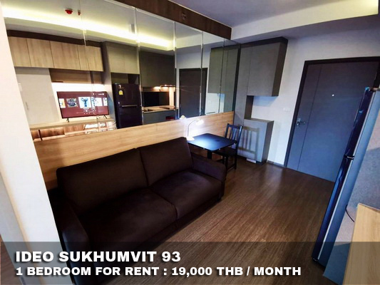 (เช่า) FOR RENT IDEO SUKHUMVIT 93 / 1 bedroom / 32 Sqm.**19,000** CLOSE BTS BANGCHAK