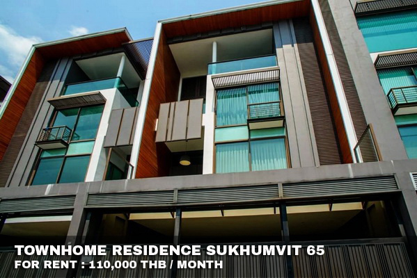 (เช่า) FOR RENT RESIDENCE SUKHUMVIT 65 / 4 beds 5 baths / 29 Sqw. 110,000 CLOSE BTS PHRAKANONG